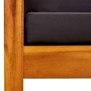 Banc de jardin meuble de patio d'extérieur 179 x 66 x 180 cm bois marron