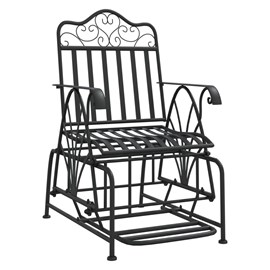 Banc de jardin meuble de patio d'extérieur 61 x 81 x 99 cm noir