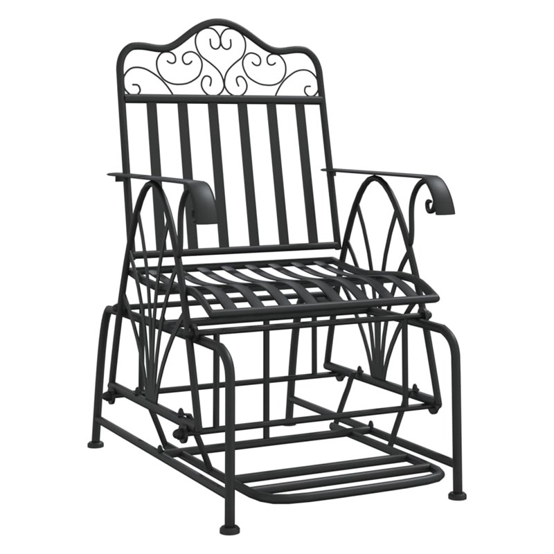 Banc de jardin meuble de patio d'extérieur 61 x 81 x 99 cm noir