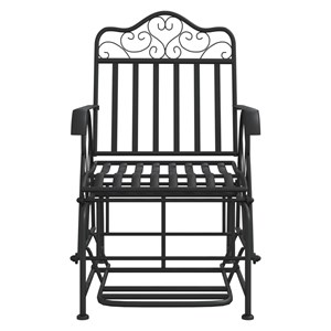 Banc de jardin meuble de patio d'extérieur 61 x 81 x 99 cm noir