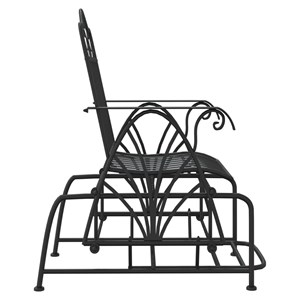 Banc de jardin meuble de patio d'extérieur 61 x 81 x 99 cm noir