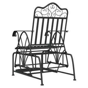 Banc de jardin meuble de patio d'extérieur 61 x 81 x 99 cm noir