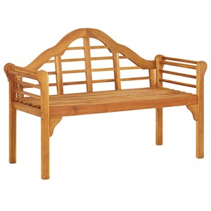 Banc de jardin meuble de patio d'extérieur 125 x 56 x 87.5 cm bois marron