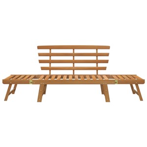Banc de jardin 2-en-1 meuble de patio 153 x 68 x 74 cm bois marron