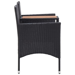 Banc de jardin meuble de patio d'extérieur 143 x 65 x 88 cm résine noir