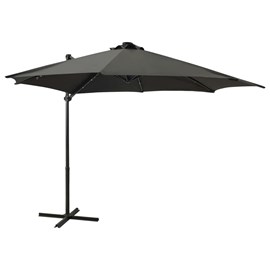 Parasol meuble de jardin déporté avec mât 300 x 300 x 238 cm