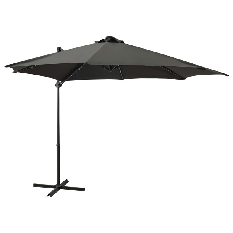 Parasol meuble de jardin déporté avec mât 300 x 300 x 238 cm