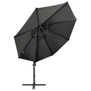 Parasol meuble de jardin déporté avec mât 300 x 300 x 238 cm