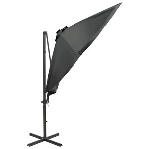 Parasol meuble de jardin déporté avec mât 300 x 300 x 238 cm