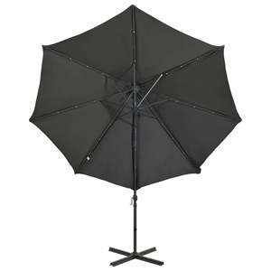 Parasol meuble de jardin déporté avec mât 300 x 300 x 238 cm