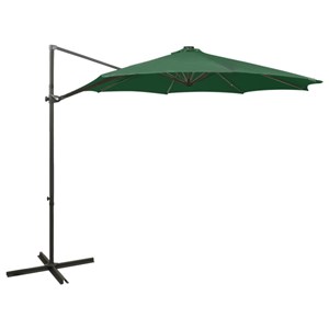 Parasol meuble de jardin déporté avec mât 300 x 300 x 255 cm