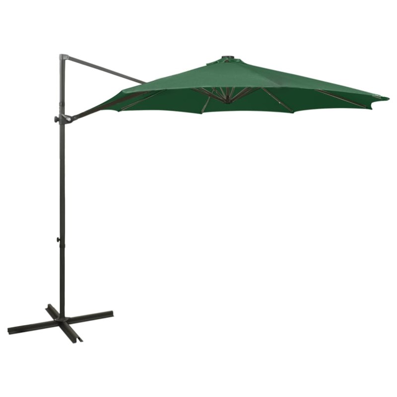 Parasol meuble de jardin déporté avec mât 300 x 300 x 255 cm