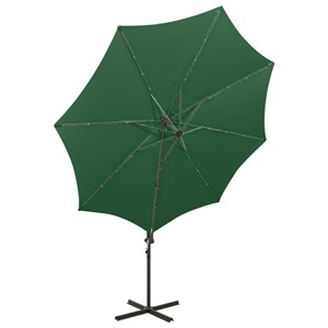 Parasol meuble de jardin déporté avec mât 300 x 300 x 255 cm