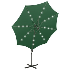 Parasol meuble de jardin déporté avec mât 300 x 300 x 255 cm