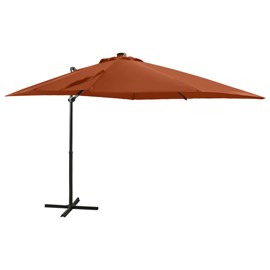 Parasol meuble de jardin déporté avec mât 250 x 250 x 230 cm