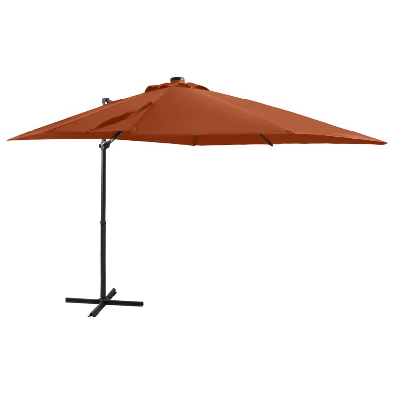 Parasol meuble de jardin déporté avec mât 250 x 250 x 230 cm