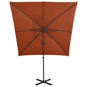 Parasol meuble de jardin déporté avec mât 250 x 250 x 230 cm