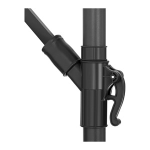 Parasol déporté - rouge - rond - 330 x 292 x 262 cm rouge