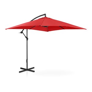 Parasol déporté - rouge - rectangulaire - 315 x 248 x 262 cm rouge