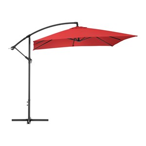 Parasol déporté - rouge - rectangulaire - 315 x 248 x 262 cm rouge