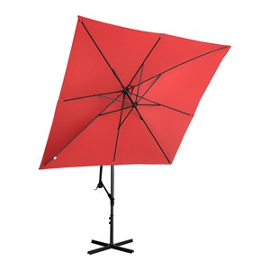 Parasol déporté - rouge - rectangulaire - 315 x 248 x 262 cm rouge