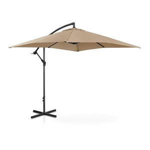Parasol déporté - taupe - rectangulaire - 315 x 249 x 262 cm taupe