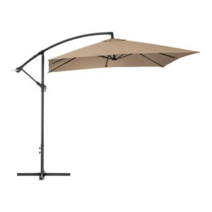 Parasol déporté - taupe - rectangulaire - 315 x 249 x 262 cm taupe