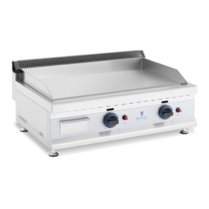 Plancha à gaz naturel en inox grill 60 x 80 x 32 cm argenté
