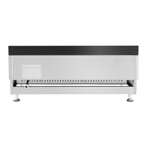 Plancha à gaz naturel en inox grill 60 x 80 x 32 cm argenté
