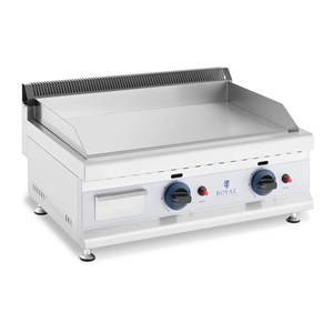 Plancha à gaz en inox grill professionnel 59 x 65 x 32 cm argenté