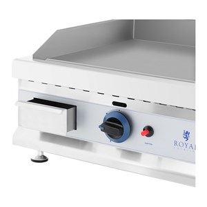 Plancha à gaz en inox grill professionnel 59 x 65 x 32 cm argenté