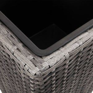 Jardinière lit surélevé plantes fleurs jardin 3 30 x 30 x 80 cm résine gris