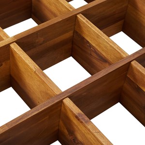 Jardinière lit surélevé plantes fleurs jardin à 60 x 60 x 15 cm bois marron