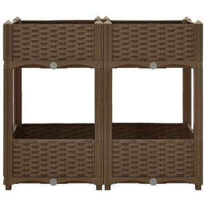 Jardinière lit surélevé plantes fleurs jardin 80 80 x 40 x 71 cm marron