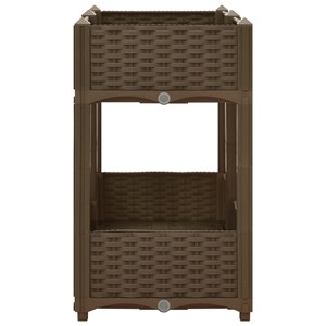 Jardinière lit surélevé plantes fleurs jardin 80 80 x 40 x 71 cm marron