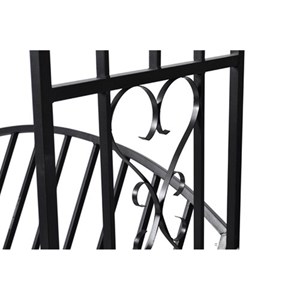 Arche à rosiers gloriette jardin avec banc 114 x 57 x 210 cm métal argentée