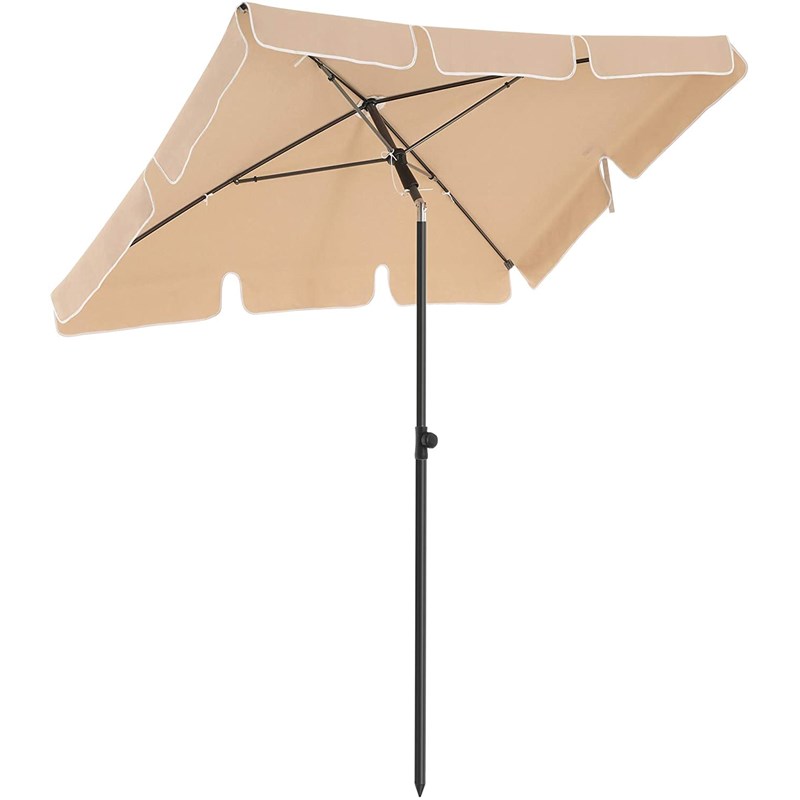 Parasol de balcon rectangulaire 2 x 1 200 x 125 x 240 cm taupe
