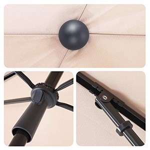 Parasol de balcon rectangulaire 2 x 1 200 x 125 x 240 cm taupe