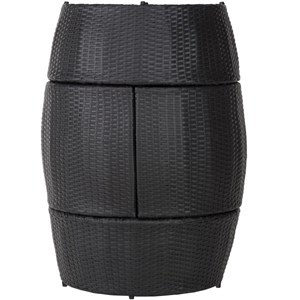 Salon de jardin rotin résine tressé synthétique 49 x 49 x 42.5 cm résine noir