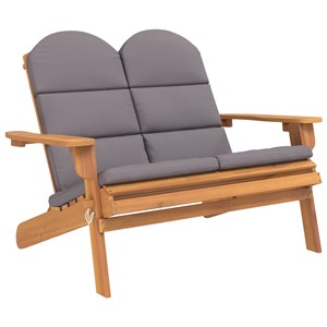 Banc de jardin meuble de patio d'extérieur 126 x 84 x 90 cm bois marron