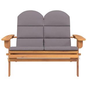 Banc de jardin meuble de patio d'extérieur 126 x 84 x 90 cm bois marron