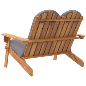 Banc de jardin meuble de patio d'extérieur 126 x 84 x 90 cm bois marron