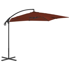 Parasol meuble de jardin déporté avec mât 250 x 250 x 260 cm