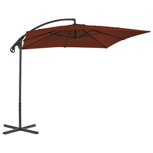 Parasol meuble de jardin déporté avec mât 250 x 250 x 260 cm