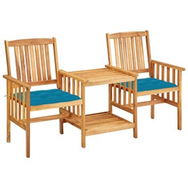 Chaises de jardin avec table à thé 159 x 61 x 92 cm