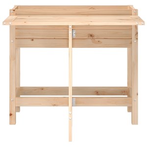 Jardinière bac lit surélevé plantes fleurs terrasse 84 x 73 x 75 cm bois marron