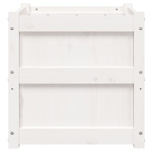 Jardinière bac lit surélevé plantes fleurs terrasse 50 x 50 x 50 cm bois marron