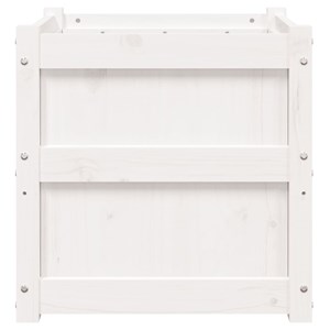 Jardinière bac lit surélevé plantes fleurs terrasse 50 x 50 x 50 cm bois marron