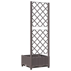 Jardinière bac lit surélevé plantes fleurs terrasse 40 x 40 x 121.5 cm marron