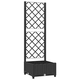 Jardinière bac lit surélevé plantes fleurs terrasse 40 x 40 x 121.5 cm noir